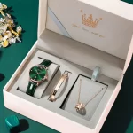 OLEVS Women Watch Luruxy Fashions Original Wristwatch Green Dial Leather Strap Waterproof Women's Watch Elegant Casual Gift Set - Image 6