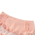 Women High Waist Pleated Skirts Elegant Sweet Retro Kawaii Lolita Plaid Print Mesh Stitching Hem A-line Skirts For Girls - Image 4