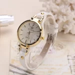 2024 Quartz Watch Women PU Leather Thin Strap Wristwatch Ladies Watches Solid Color Fashion Women Gift Watch Relojes Para Mujer - Image 4