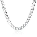 925 Sterling Silver Necklace For Men's 16/18/20/22/24 Inches Classic 8MM Chain Luxury Jewelry Wedding Christmas Gifts - Image 6
