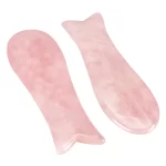 100% Natural Rose Quartz Traditional Guasha Jade Board Fish Shape Massager Personal Health Care Scraper Tool Body Massage Mat - Image 3
