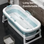 Portable Foldable Iatable BathTub Blue Bath Collapsible For Adults Large Tub Spa 138CM Home Application Massage Barrel - Image 5
