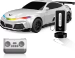 Remote Control Car Charging New Energy Sports RC Car High Speed with Charging Post, Automatic Parking, Led Lights & Sound
