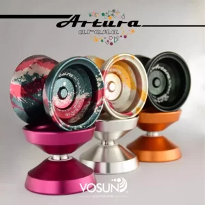 VOSUN Professional Competitive Aluminum Alloy Yo-yo O3-Artura Single Metal Polished Ring Yoyo Free Professional Accessories