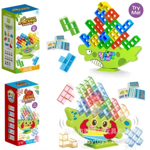 Stacking Game Dinosaur building blocks party game toy Stacked High Tetris Block Desktop Balance Block Stacked Puzzle Board Game