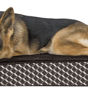 Orthopedic Dog Bed for Large Dogs W/ Removable Bolsters & Washable Cover, for Dogs up to 95 Lbs - Plush & Woven Decor Comfy Couch Sofa - Diamond Brown, Jumbo/Xl