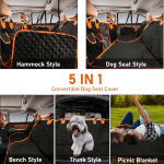 600D Heavy Dog Seat Cover for Back Seat, Durable Large Dog Car Seat Cover with 2 Seat Belts, Back Seat Cover for Travel Pet Supplies, 100% Waterproof Dog Hammock for Car, SUV, Truck - Image 6