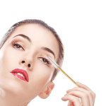 300 Pcs Disposable Mascara Wands Brushes Eyelash Extensions Eye Lash Wand Makeup Applicators Tool, Gold/White - Image 4