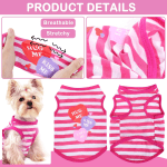 Dog Shirt for Small Dogs Girl - Small Dog Clothes Female - Chihuahua Yorkie Teacup Dog Clothes - XS Dog Clothes - XXS Dog Clothing - Puppy Clothes for Small Dogs Girl - Fall Girl Dog Clothes Pink - Image 3