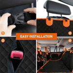 600D Heavy Dog Seat Cover for Back Seat, Durable Large Dog Car Seat Cover with 2 Seat Belts, Back Seat Cover for Travel Pet Supplies, 100% Waterproof Dog Hammock for Car, SUV, Truck - Image 7