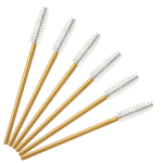 300 Pcs Disposable Mascara Wands Brushes Eyelash Extensions Eye Lash Wand Makeup Applicators Tool, Gold/White - Image 6