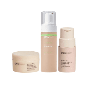 Cleanser Trio Vegan Skin Care Kit | 3-Piece Facial Cleanser Skin Care Set | Cleansing Balm, Foam Face Wash, & Gentle Enzyme Exfoliator | Facial Skin Care Products for All Skin Types