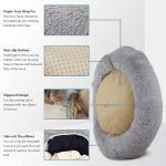 Jumbo plus Orthopedic Dog Bed with Removable Cover for Extra Large Breed Dogs with Zippered Closure Orthopedic Burrow Pet Bed 48 Inches Faux Fur for Senior Dogs Machine Washable - Image 5