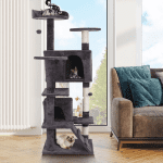 55'' Cat Tree Tower Condo Multi Platforms Kitty Play House Safety Scratch Post - Image 9