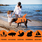 Dog Life Jackets for Extra Large Dogs, Dog Life Vest for Boating Swimming Kayaking, Shark Fin Dog Lifejackets Floatation Vest for Pool Lake, Reflective Dog Water Vest for Golden Retriever, Orange, XXL - Image 5