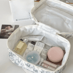 2024 Vintage Flower Quilting Women Makeup Bag Portable Zipper Cosmetic Travel Organizer Female Handbag Toiletry Pouch for Girls - Image 7