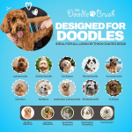 Doodle Brush for Dogs - Dog Hair Brush, Dog Brush for Poodles, Goldendoodle Brush, Bernedoodle - Flexible Head Slicker Brush for Dogs, Poodle Brush, Labradoodle Brush, Sheepadoodle - Dual Head - Image 7