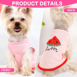 Dog Shirt for Small Dogs Girl - Small Dog Clothes Female - Chihuahua Yorkie Teacup Dog Clothes - XS Dog Clothes - XXS Dog Clothing - Puppy Clothes for Small Dogs Girl - Fall Girl Dog Clothes Pink - Image 5