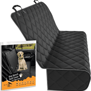 Dog Car Seat Cover for Back Seat, Waterproof Vehicle Protector, Durable Scratch Proof Nonslip Pet Protection, Machine Washable, Black