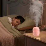 Portable Mini Humidifier 220Ml Small Cool Mist Humidifier USB Desktop Humidifier for Baby Bedroom Travel Office Home Auto Shut-Off 2 Mist Modes Super Quiet, Pink - Image 6