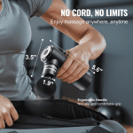 VEVOR Massage Gun Deep Tissue, Percussion Mini Muscle Massage Gun for Athletes - with 4 Speed Levels & 4 Massage Heads, 12V 2500Mah Batteries, Handheld Massage Gun for Pain Relief, Muscle Relaxation - Image 6