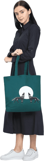 Tote Bag for Women, Zipper Tote Bag for Women Work with Pocket, Large Canvas Bag for Shopping, Beach, Yoga - Image 6