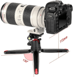 Tabletop Tripod, Mini Desktop Travel Tripod Aluminum Alloy with 360 Degree Ball Head and Quick Release Plate Lightweight and Portable for Compact Cameras Dslrs, Phone, Gopro（Black）- BUT2287 - Image 2