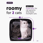 Soft Pet Carrier for Large and Medium Cats, 2 Kitties, Small Dogs. Easy to Get Cat In, Great for Cats That Don'T like Carriers (Black) - Image 5
