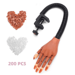 Nail Art Practice Equipment with 100Pcs False Nails Adjustable Flexible Manicure Training Prosthetic Hand Nail Art False Hand - Image 8