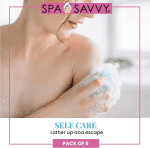 Bath Loofah Set, Pack of 6 Shower Body Sponges with Suction Cups for Men and Women, Exfoliating Pouf Bath Accessories, Multicolor - Image 6