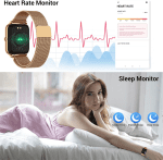 Smart Watch for Android Phones Ios Waterproof Smart Watches for Women Men Sports Digital Watch Fitness Tracker Heart Rate Blood Oxygen Sleep Monitor Touch Screen Compatible Samsung Iphone - Image 4
