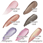 Flüssiger Lidschatten Glitter Metallic Highlight, Liquid Shadows Shimmer Lang Anhaltend Glow, Pailletten Perlen Lidschatten Hochglanz-Flüssigkeitsliner Eyes Makeup - Image 4