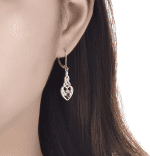 Women Earrings,925 Sterling Silver Irish Celtic Claddagh Love Heart Drop & Dangle Leverback Earrings with 5A Cubic Zirconia - Image 4