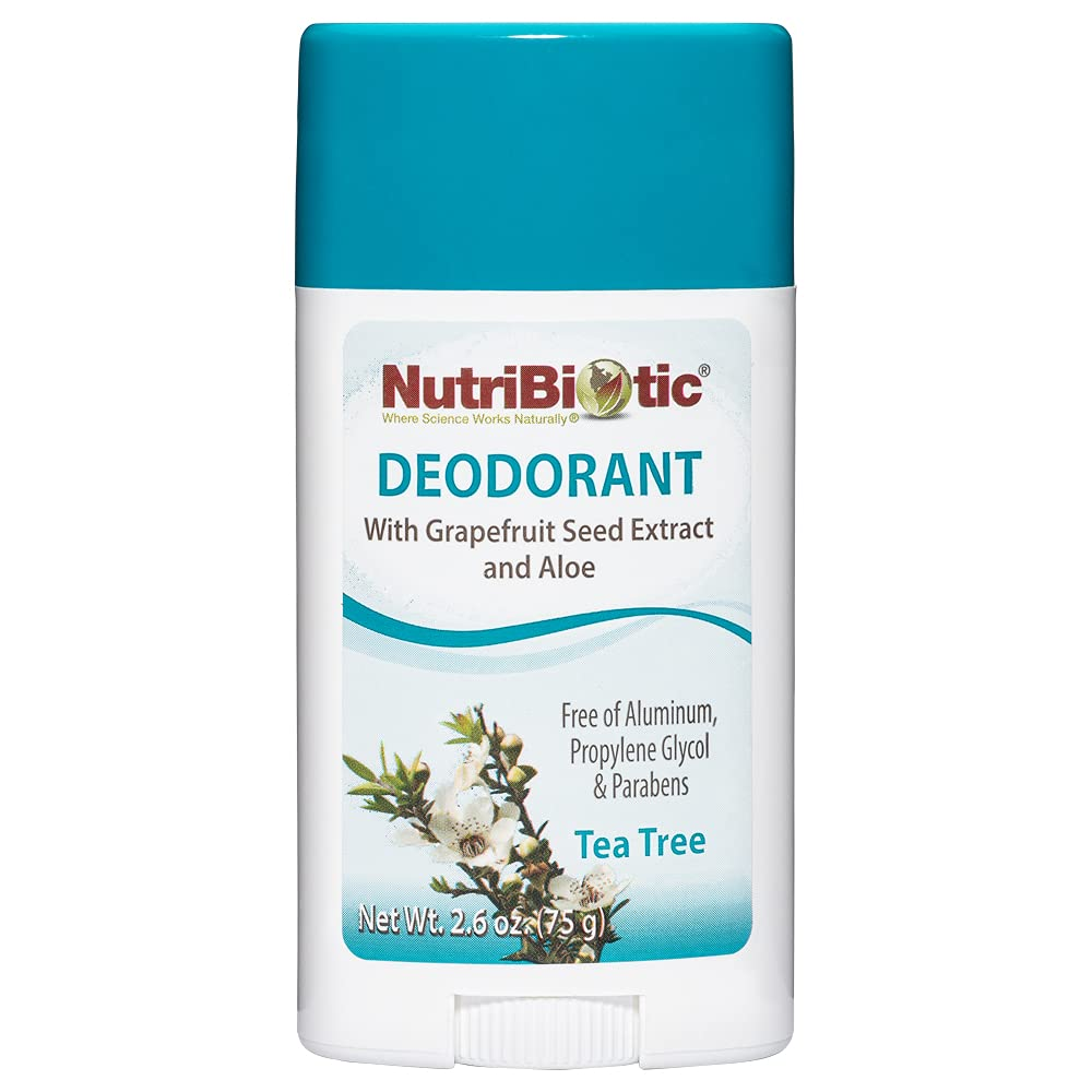 1cf4102eb8bc3201fbc53cf392cba017.png Deodorant, Tea Tree with GSE, 2.6 Ounce Stick | with Witch Hazel, Grapefruit Seed Extract, Aloe, Tea Tree & Peppermint | Vegan & Free of Aluminum, Paraben, Phthalates, Gluten & Gmos - Image 1