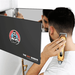 The 360 Mirror - 3 Way Mirror for Self Hair Cutting - Adjustable Trifold Barber Mirror to Cut Your Own Hair - Tri Fold Self Haircut System for Men and Women Braiding - Three Sided Mirror for Haircuts