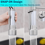 Kitchen Faucets with Pull down Sprayer Brushed Nickel -【LED Light Dual Ends】 Single Handle 1 or 3 Holes Spring Kitchen Sink Faucet with Deck Plate for Farmhouse RV Vessel Basin - Image 3