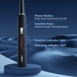 Electric Toothbrush 5 Modes USB Rechargeable 12 Replacement Toothbrush Heads Adult Ultrasonic Teeth Cleaning - Image 4