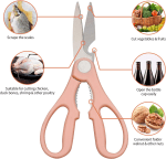 Kitchen Scissors for General Use Woman Kitchen Accessories Shears Heavy Duty Cooking Shears Left Handed Black Scissors Adults Sharp Utility Siccors for Food(P,1) - Image 3