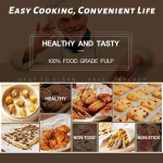 Air Fryer Parchment Paper Liners, 100 Pcs Disposable Papers Liner for 2-3QT Air Fryer Baking, 7 Inch Safe and Non-Stick Unbleache Steamer Liner for Microwave, Oven, Steaming Basket - Image 5