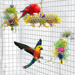 SHANTU 3Pack Bird Chewing Toys Foraging Shredder Toy Parrot Cage Shredder Toy Bird Loofah Toys Foraging Hanging Toy for Cockatiel Conure African Grey Parrot - Image 5