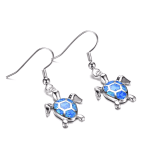 Fashion Women Earrings 2025 Fashion Blue Imitation Opal Drop Earrings Cute Turtle Animal Earrings Female Wedding Jewelry Gift - Image 4