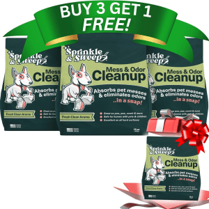 Pet Accident Cleanup for All Hard Surface - Non Toxic Quick Pet Mess Cleaner & Odor Remover for Urine, Poop, Vomit, Diarrhea & Potty Training 4 Pack (15Oz Each)