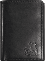Genuine Nappa Leather Trifold Wallet for Men RFID and ID Window