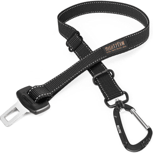 Dog Seat Belt | Pet Safety Belt, Created with Human Seatbelt Material. All-Metal Hardware with Adjustable Length Strap. Exceeds Dog Safety Standards. Keep Your Dog Secure in the Car