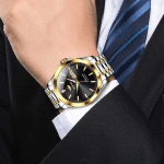 Diamond Men Watche Automatic Mechanical Luxury Dress Self Winding Sapphire Crystal Black Face White Tungsten Steel Date Wrist Watches - Image 4