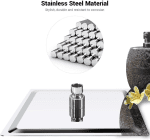 12 Inch Rain Shower Head with 16 Inch Extension Shower Arm, Square Ultra Thin 304 Stainless Steel Large Rainfall Shower Head Chrome Polish, Waterfall Full Body Coverage Waterfall Shower Head - Image 2