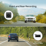 Dash Cam A400, Gray, Front and Rear 2K QHD, 2" LCD, Built in Wifi, Parking Monitor, 145° Wide-Angle FOV, WDR Night Vision, Ios/Android Mobile App - Image 3