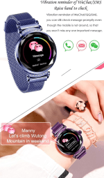 Smart Ladies Watches, Smart Watches Are Compatible with Ios Android. Fitness Tracker with Heart Rate Blood Pressure Waterproof Bluetooth Pedometer Sleep Activity Tracker,Blue - Image 5