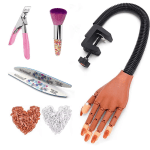 Nail Art Practice Equipment with 100Pcs False Nails Adjustable Flexible Manicure Training Prosthetic Hand Nail Art False Hand - Image 9