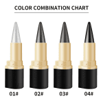 Matte Schnell Trocknender Eyeliner,Schnell Trocknendes,Wasserfestes,Wischfestes Make-Up,Eyeliner Pencil Long Lasting - Perfekt Für Smokey Eyes Make-Up,Schwarzer Eyeliner Stift Gel (03#) - Image 6